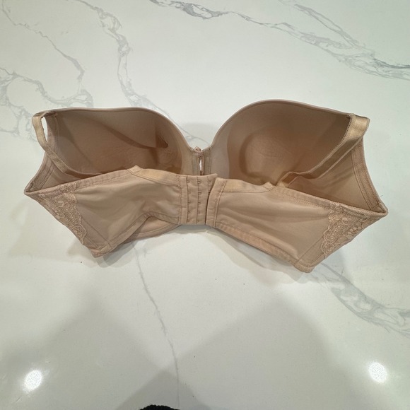 Torrid Curvy 42H Beige Full Coverage Plunge Perfect T-Shirt Bra Lace Trim - Picture 6 of 10